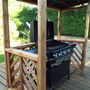 Wooden Garden BBQ Shelter With Trellis Sides, thumbnail 7 of 7