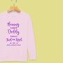 'Mummy And Daddy Finally Tied The Knot' Boys/Girls Wedding Sweatshirt, thumbnail 5 of 12