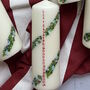 Ivory Hand Painted Christmas Advent Pillar Candle, thumbnail 6 of 6