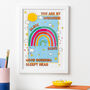 Colourful Rainbow And Sunshine Personalised Print, thumbnail 1 of 5