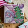 Large Retro Pink Santa Christmas Eve Box: A Festive Touch Of Cool, thumbnail 1 of 5