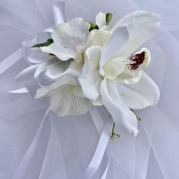 White Orchid Wrist Corsage, 6 of 11