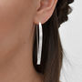 Sterling Silver Urban Armour Drop Earrings, thumbnail 1 of 5