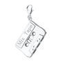 Engraved Sterling Silver Large Cassette Tape Charm, thumbnail 4 of 7