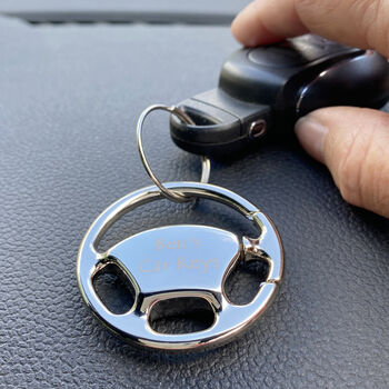 Personalised Steering Wheel Keyring, 2 of 4