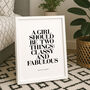Coco Chanel 'Classy And Fabulous' Typography Print, thumbnail 1 of 6