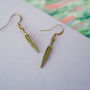 Feather Charm Earrings, thumbnail 3 of 4