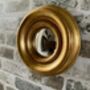 19cm Gold Convex Wall Mirror Porthole Fisheye Design, thumbnail 8 of 8
