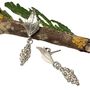 Elvish Leaf And Berry Earrings, Silver Nature Earrings, thumbnail 4 of 6