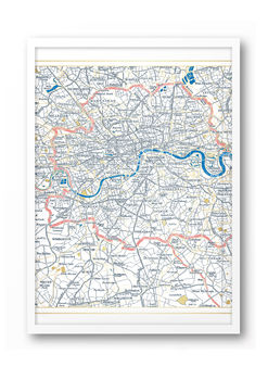 Set Of Three Vintage London Metallic Map Prints, 6 of 7