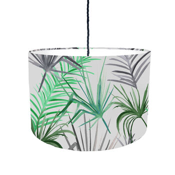 Grey Tropical Leaf Lampshade, 5 of 6