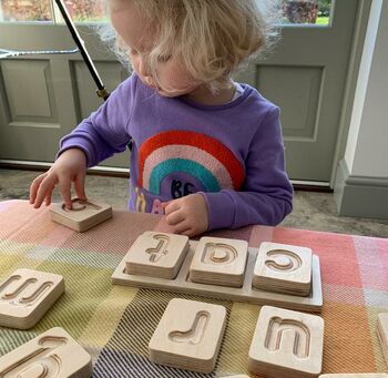 Handcrafted Wooden Alphabet Cuboids In Natural, 4 of 9