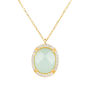 Beatrice Oval Gemstone Necklace Gold Plated Silver, thumbnail 7 of 12