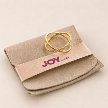 Gold Plated Kiss Ring A Sparkling Symbol Of Love, 4 of 4