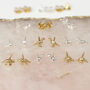 18ct Gold Plated Or Silver Dinosaur Stud Earrings, thumbnail 2 of 9