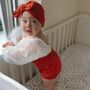 Red Knit Bloomers For Baby, thumbnail 1 of 2
