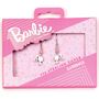 Barbie Sterling Silver Silhouette And Rose Quartz Drop Earrings, thumbnail 2 of 2