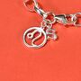 Sterling Silver Zodiac Leo Initial Charm Bracelet, thumbnail 2 of 3