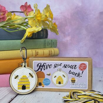 Hive Got Your Back! Mini Matchbox Cross Stitch Kit, 2 of 7