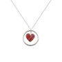 Scottish Red Tartan Plaid Heart Circle Of Life Necklace, thumbnail 1 of 2