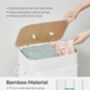 Bamboo Laundry Basket Foldable Clothes Hamper, thumbnail 3 of 7