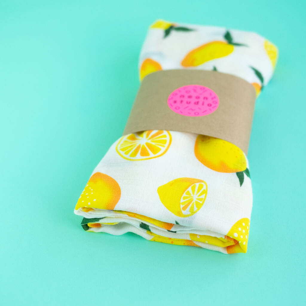 lemon muslin swaddle