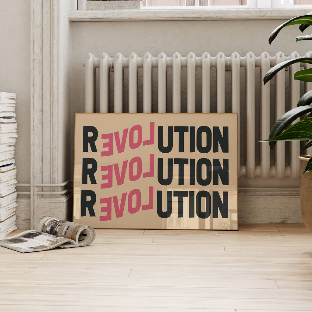Revolution Retro Love Wall Print, 1 of 6