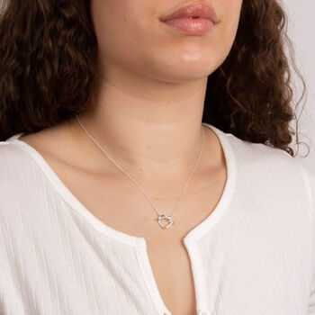 Elegant Silver Love Knot Necklace, 2 of 4