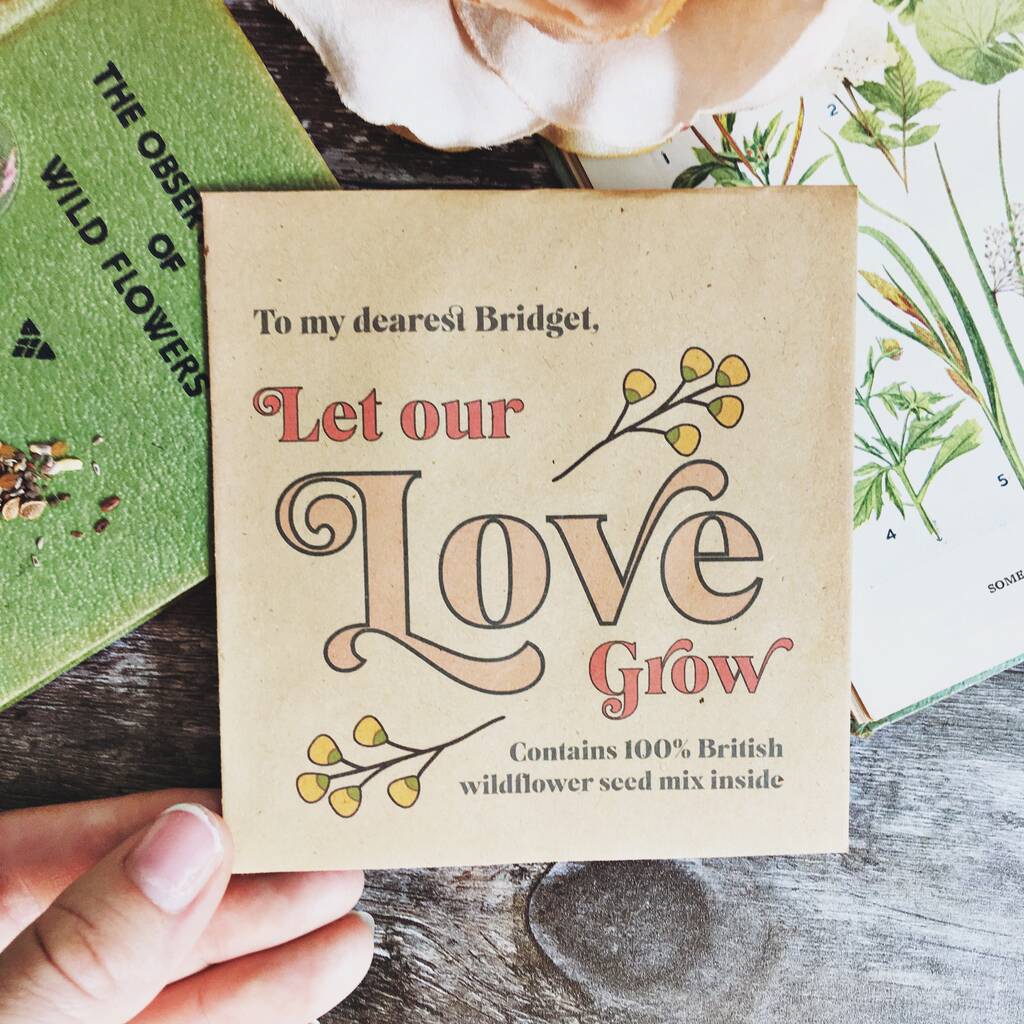 Let Our Love Grow Personalised Seed Packet, 1 of 3