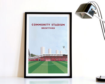 Contemporary Football Stadium Print Gift, Framed Or Unframed, 11 of 12