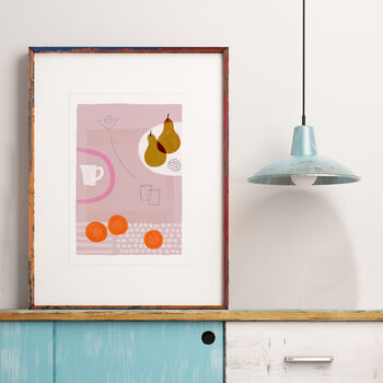Still Life With Yellow Pears Art Print, 2 of 2