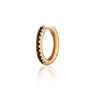 Black Stone Single Conch Hoop Earring, 11mm, thumbnail 1 of 6