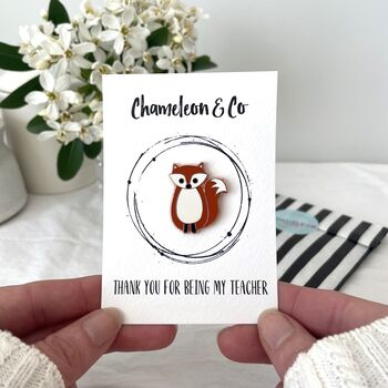 Thank You For Being My Teacher Pin Badge Gift, 2 of 12
