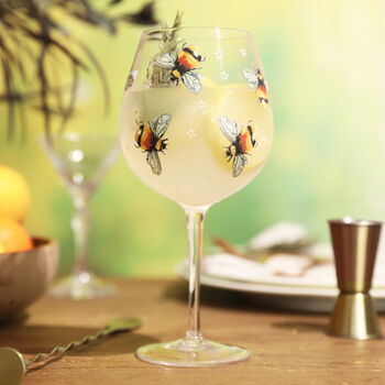 Floral Bumblebee Gin Glass, 3 of 3