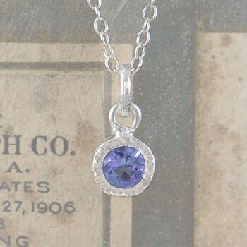 Tanzanite Rose Gold December Birthstone Necklace, 5 of 8