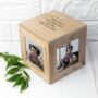 Personalised Oak Photo Cube Keepsake Box, thumbnail 2 of 6
