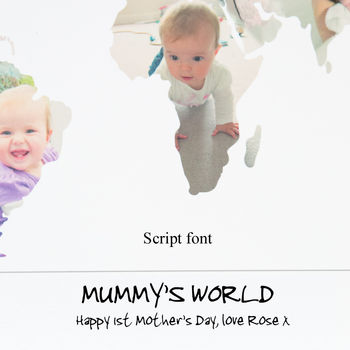 Personalised Mum's World Photo Gift Map, 7 of 12