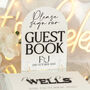 Manhattan Sign Our Guest Book Wedding Acrylic Sign, thumbnail 5 of 8