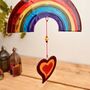 Rainbow And Heart Stained Glass Effect Sun Catcher, thumbnail 4 of 10