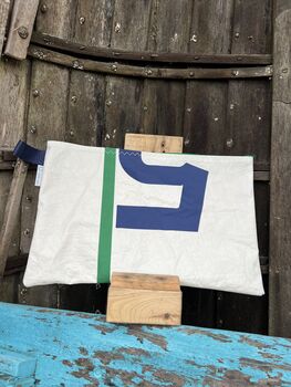 No2 Large Recycled Multifunctional Sailcloth Pouch, 5 of 7