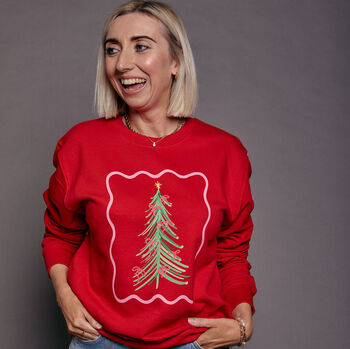 Christmas Tree Bow Sweatshirt, 3 of 8
