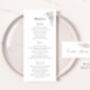Wedding Menu Pink, Blue And White Florals, thumbnail 5 of 6