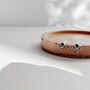 Lotus Flower Studs With Back Agate Stones, thumbnail 5 of 6
