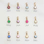 18ct Gold Plated And Swarovski Crystal Birthstone Charm, thumbnail 2 of 4