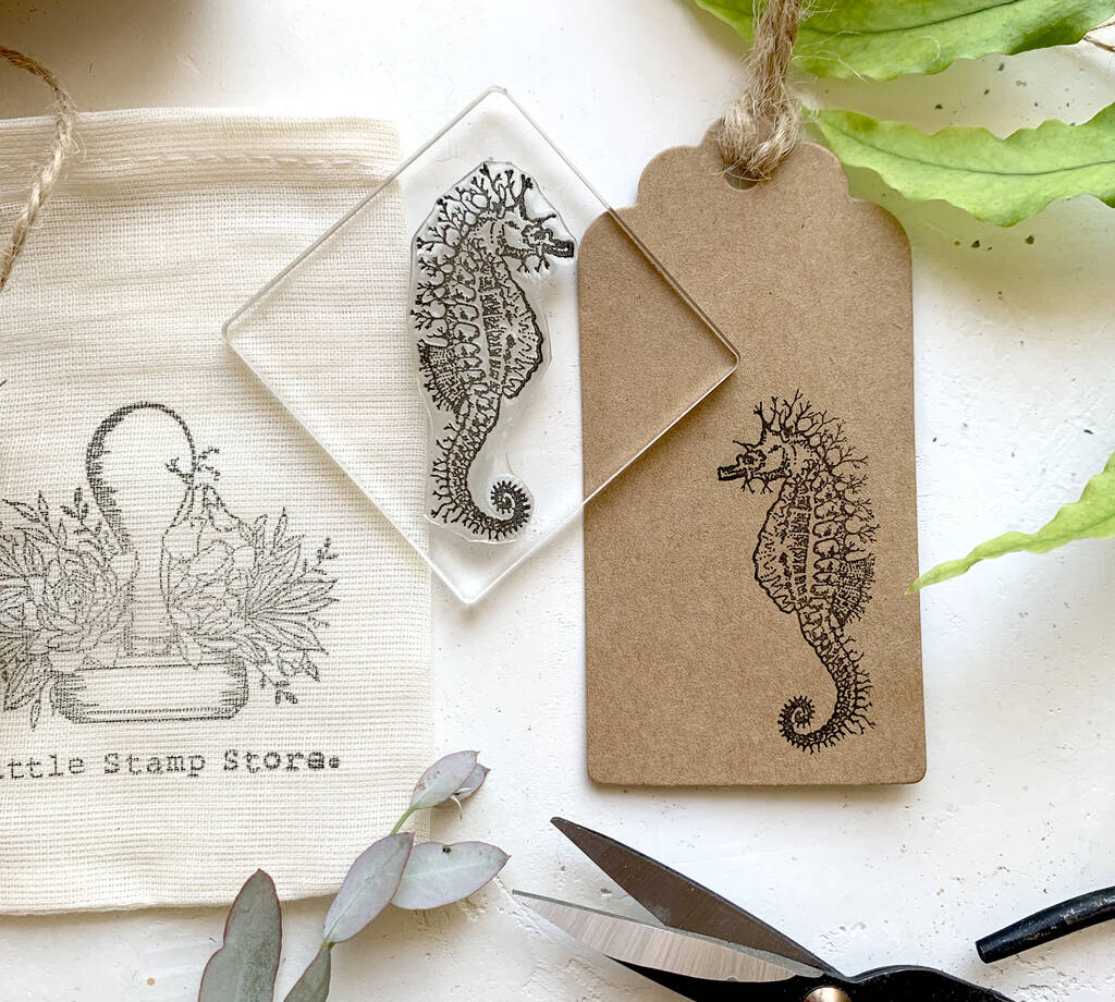 Seahorse Rubber Stamp, 1 of 6