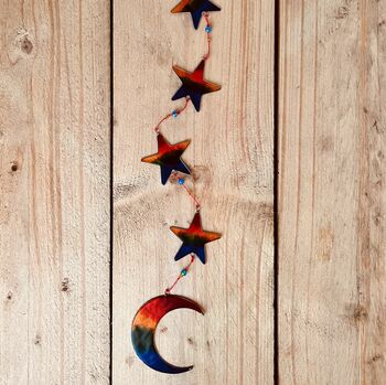 Crescent Moon And Star Rainbow Hanging Sun Catcher, 4 of 8