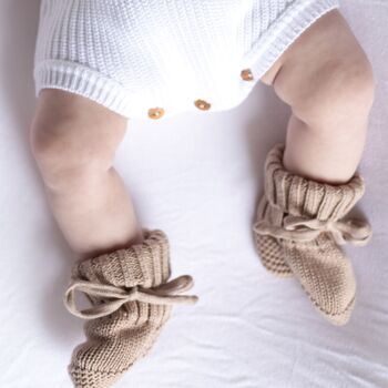 Hello World Embroidered New Baby Long Sleeve Knitted Romper, 11 of 12