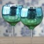 Peacock Blues Electroplated Gin Glass, thumbnail 4 of 6