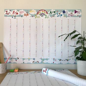 2023 Large Rainbow Wall Planner Calendar, 6 of 7
