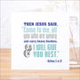 'I Will Give You Rest' Contemporary Bible Verse Card, thumbnail 1 of 4